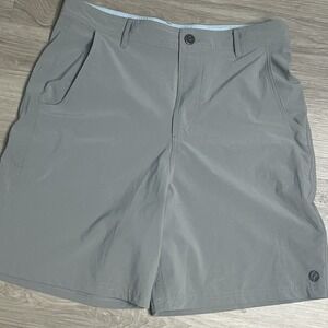 Free Fly Lightweight Performance Stretch Gray Chino Golf Outdoor Shorts Men's 32
